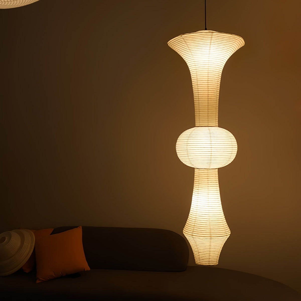 Lunirena hanglamp Washi-papier E voor woonkamer