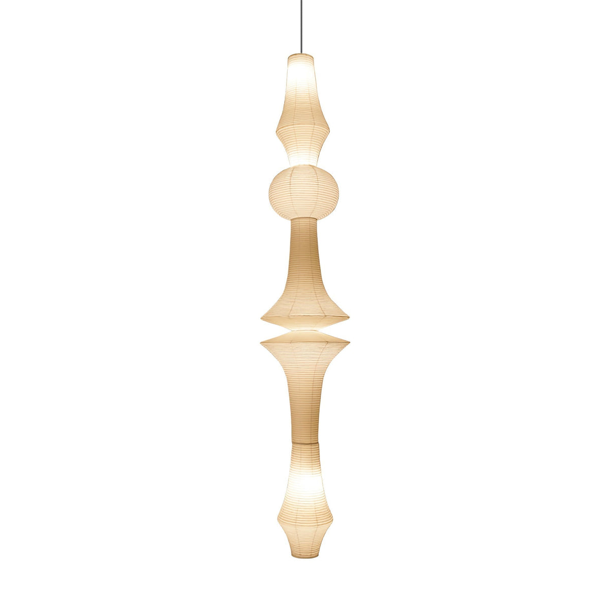 Lunirena hanglamp Washi-papier E voor woonkamer