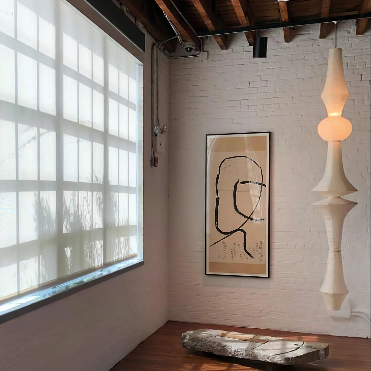 Lunirena hanglamp Washi-papier E voor woonkamer
