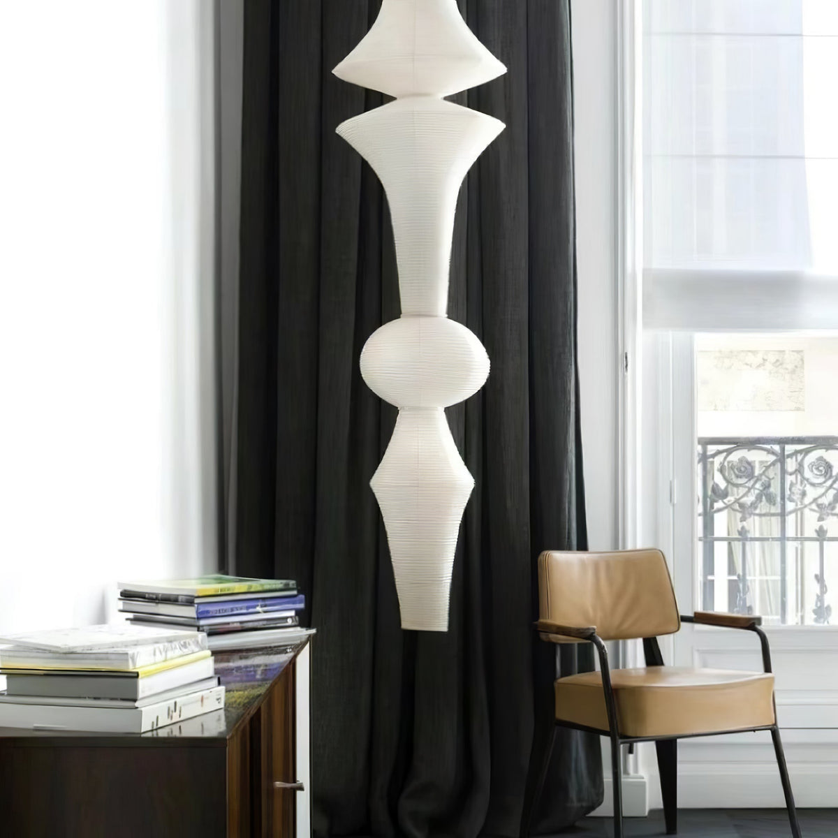 Lunirena hanglamp Washi-papier E voor woonkamer