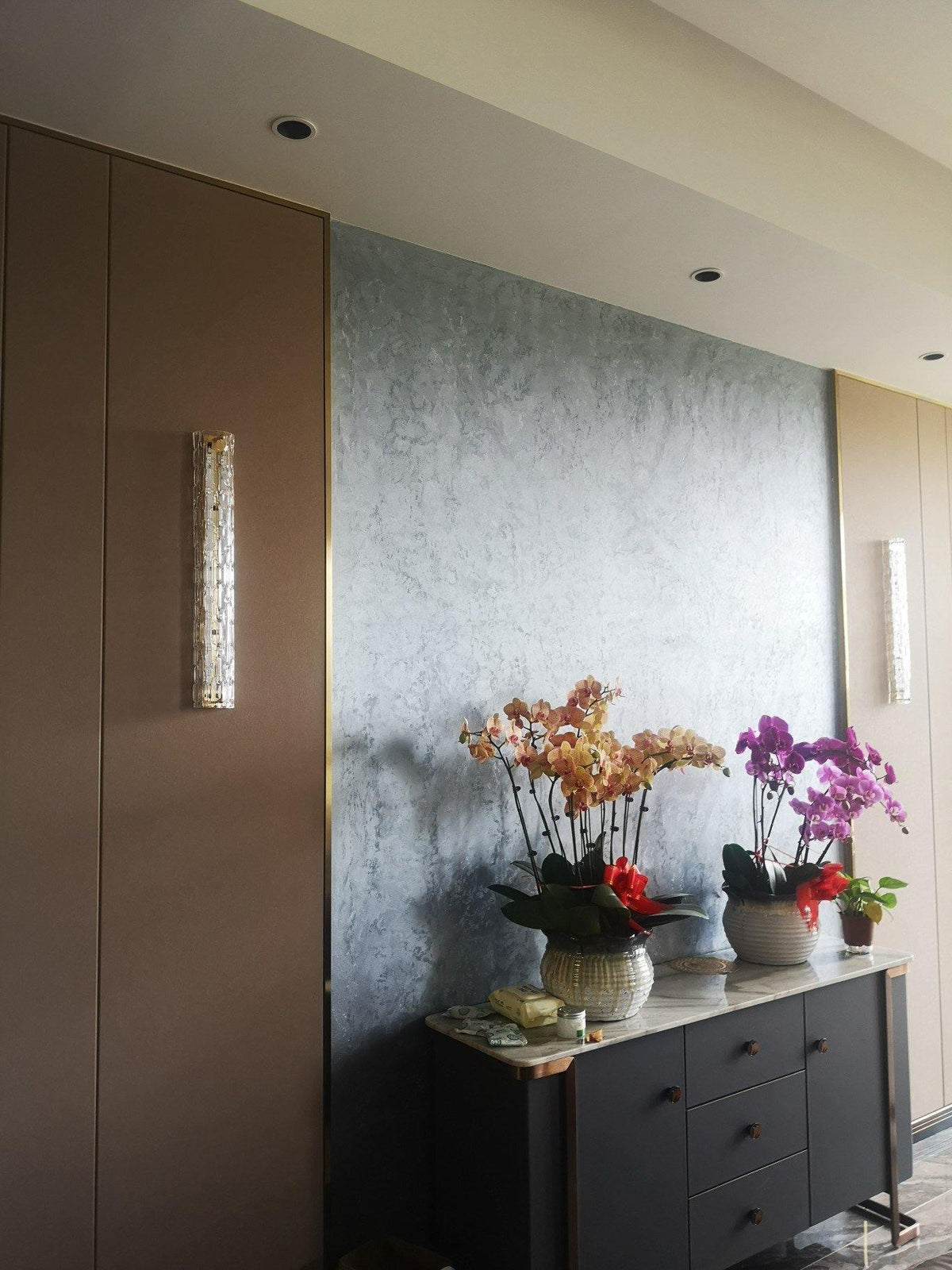 Bexley messing glas glamoureus wandlamp