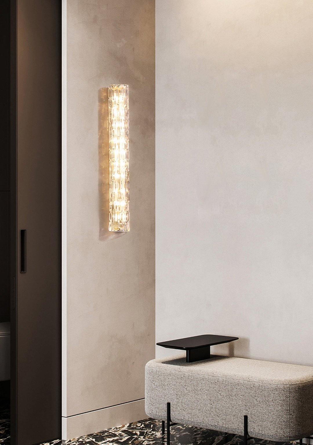 Bexley messing glas glamoureus wandlamp