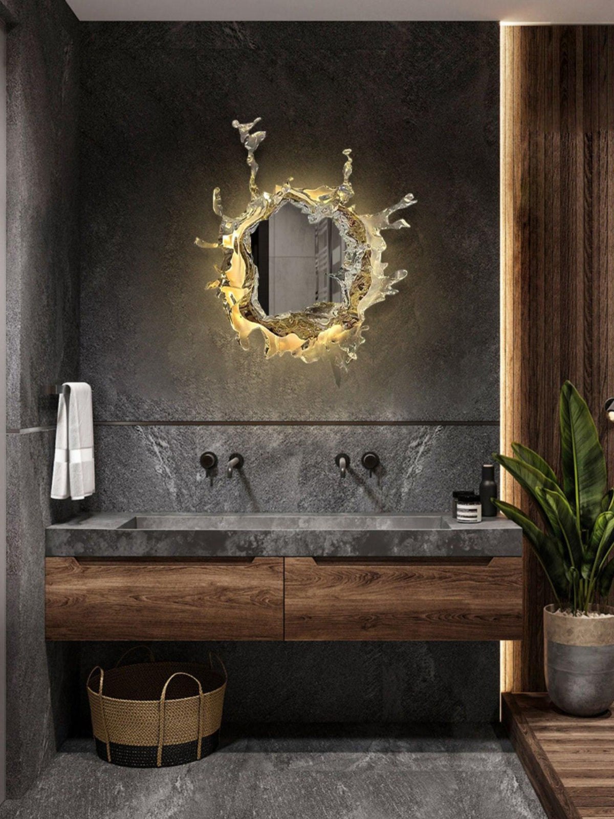 Ithox Moderne wandlamp met spiegel