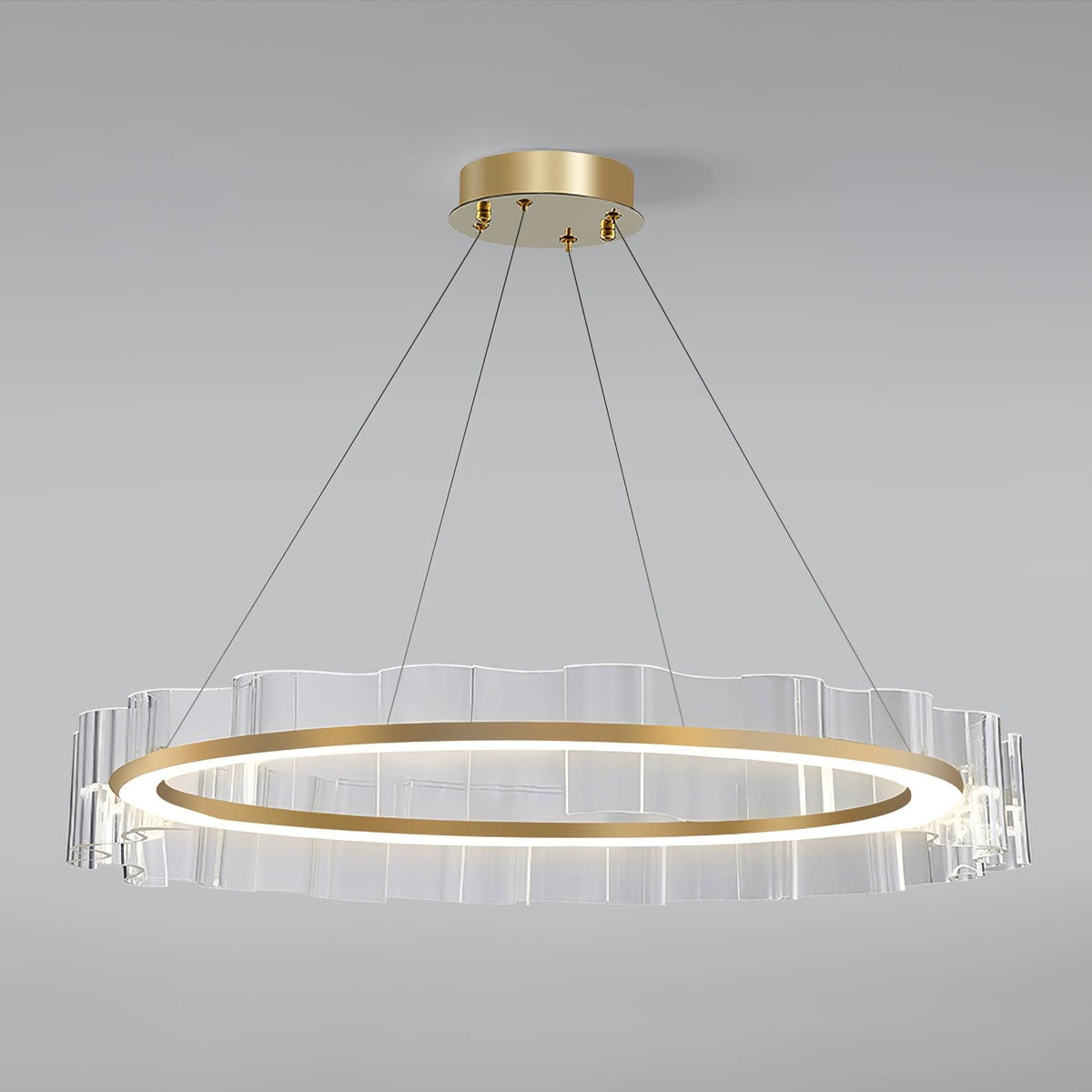 Acoustic Postmodern luxe Water Wave glas Kroonluchter