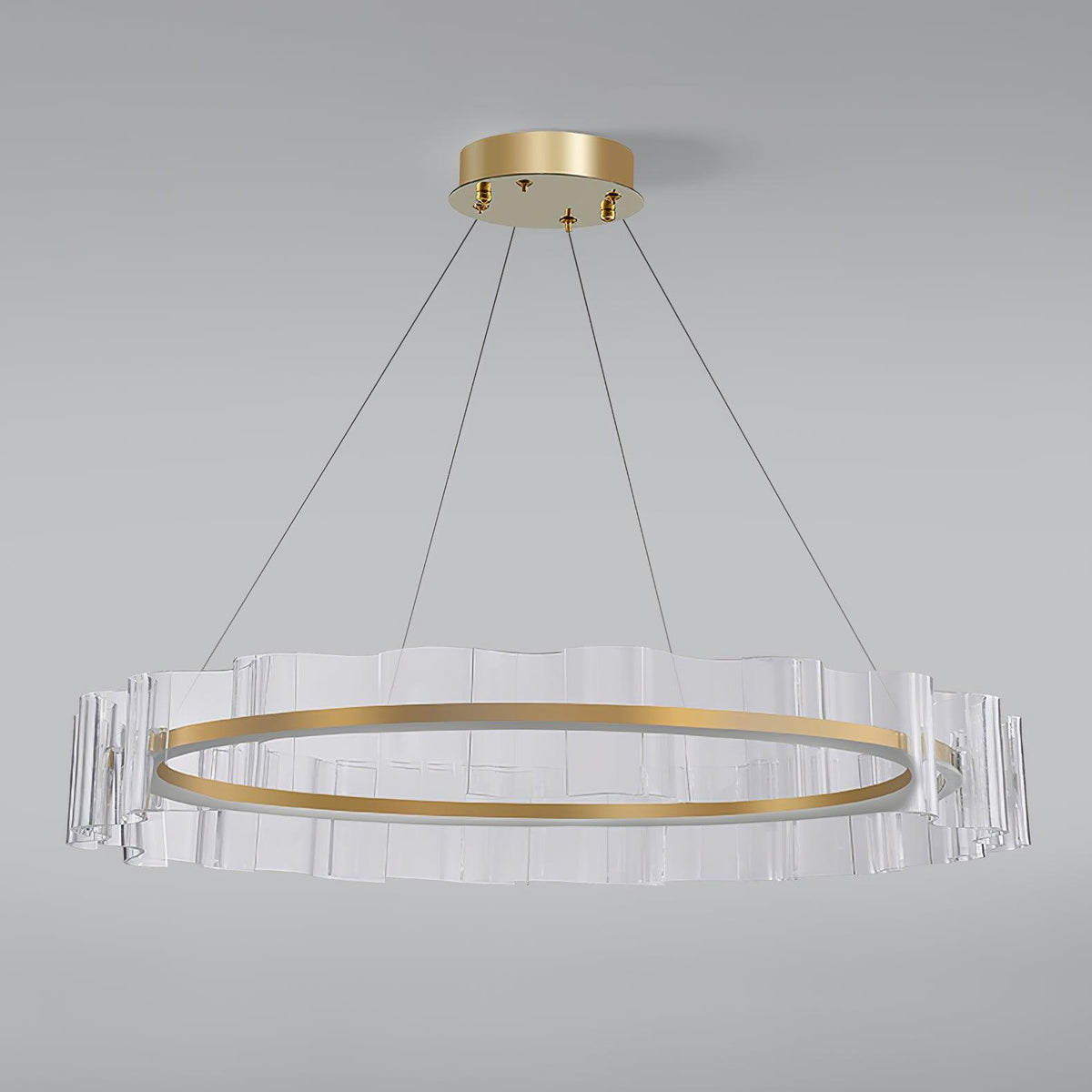 Acoustic Postmodern luxe Water Wave glas Kroonluchter