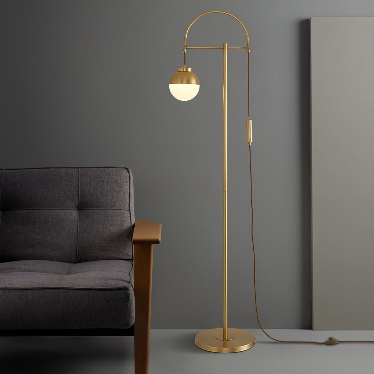 Lunelis Moderne vloerlamp van goud