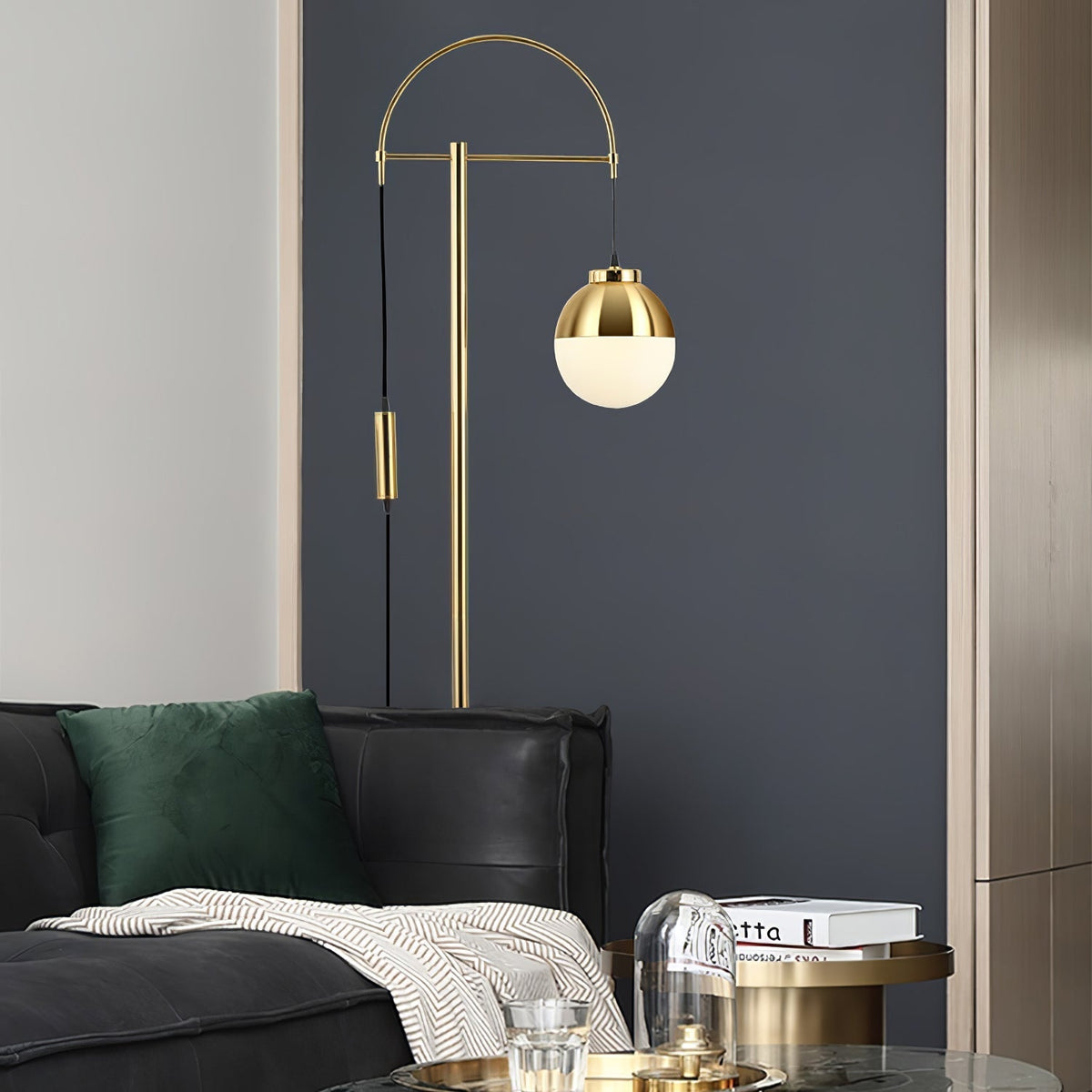 Lunelis Moderne vloerlamp van goud