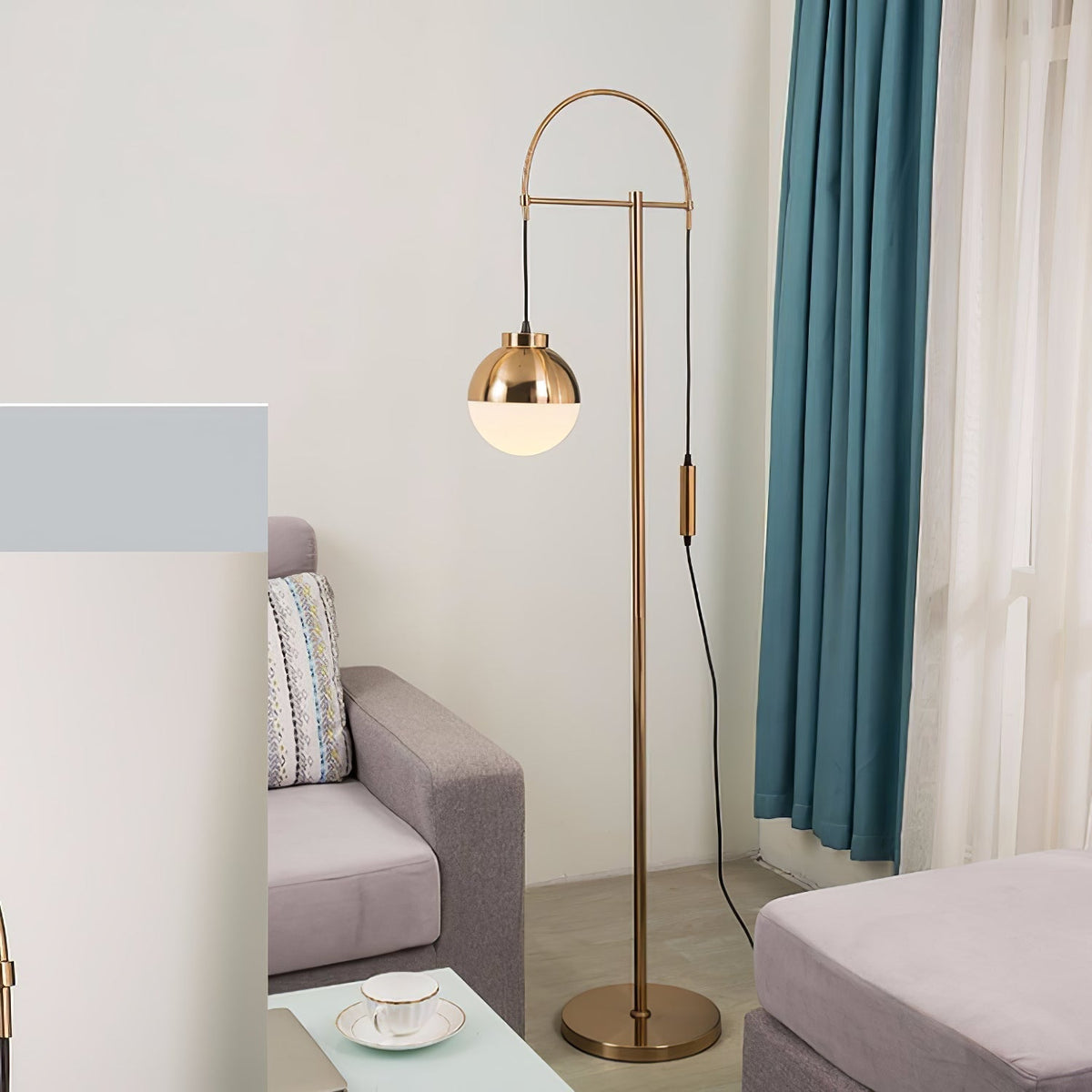 Lunelis Moderne vloerlamp van goud