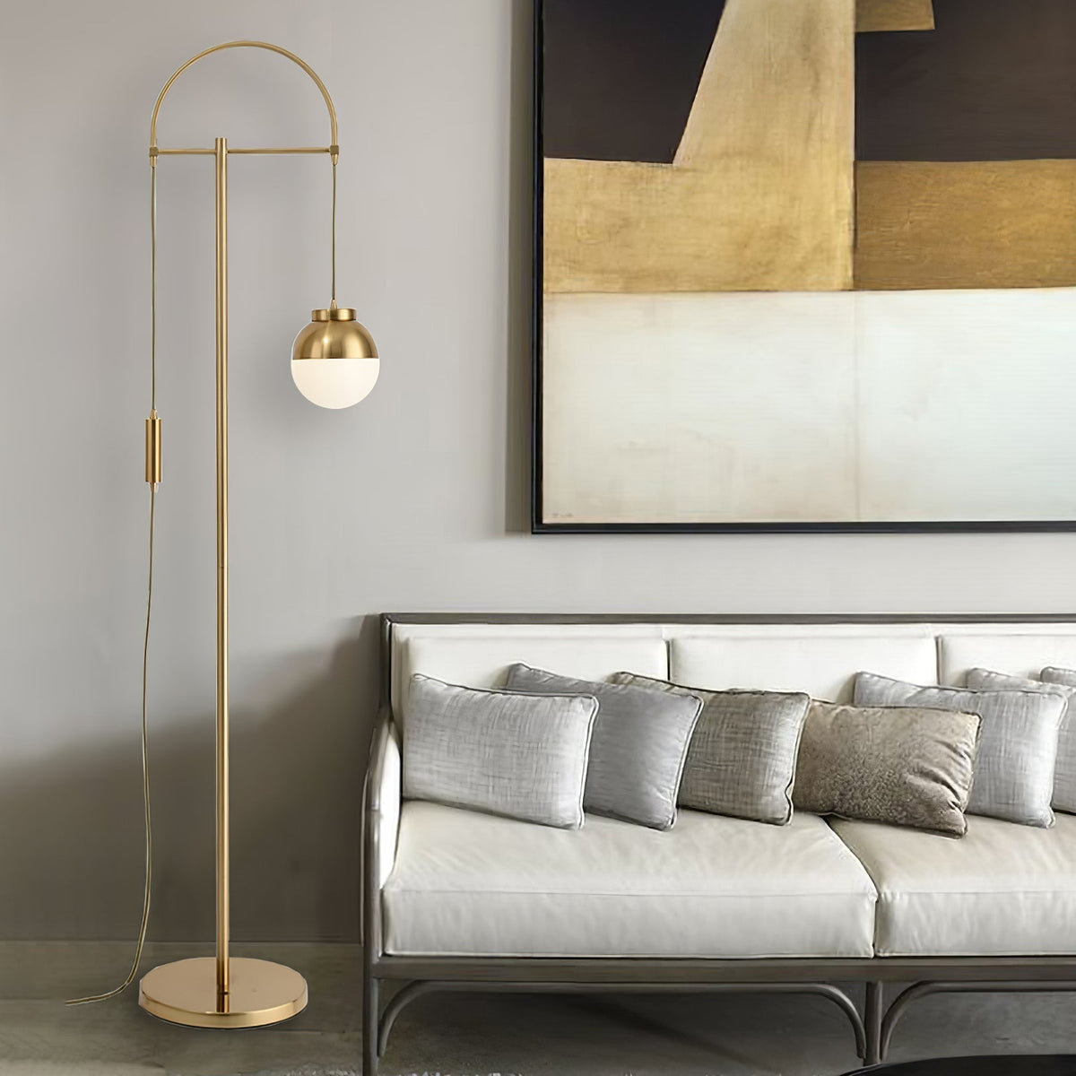 Lunelis Moderne vloerlamp van goud