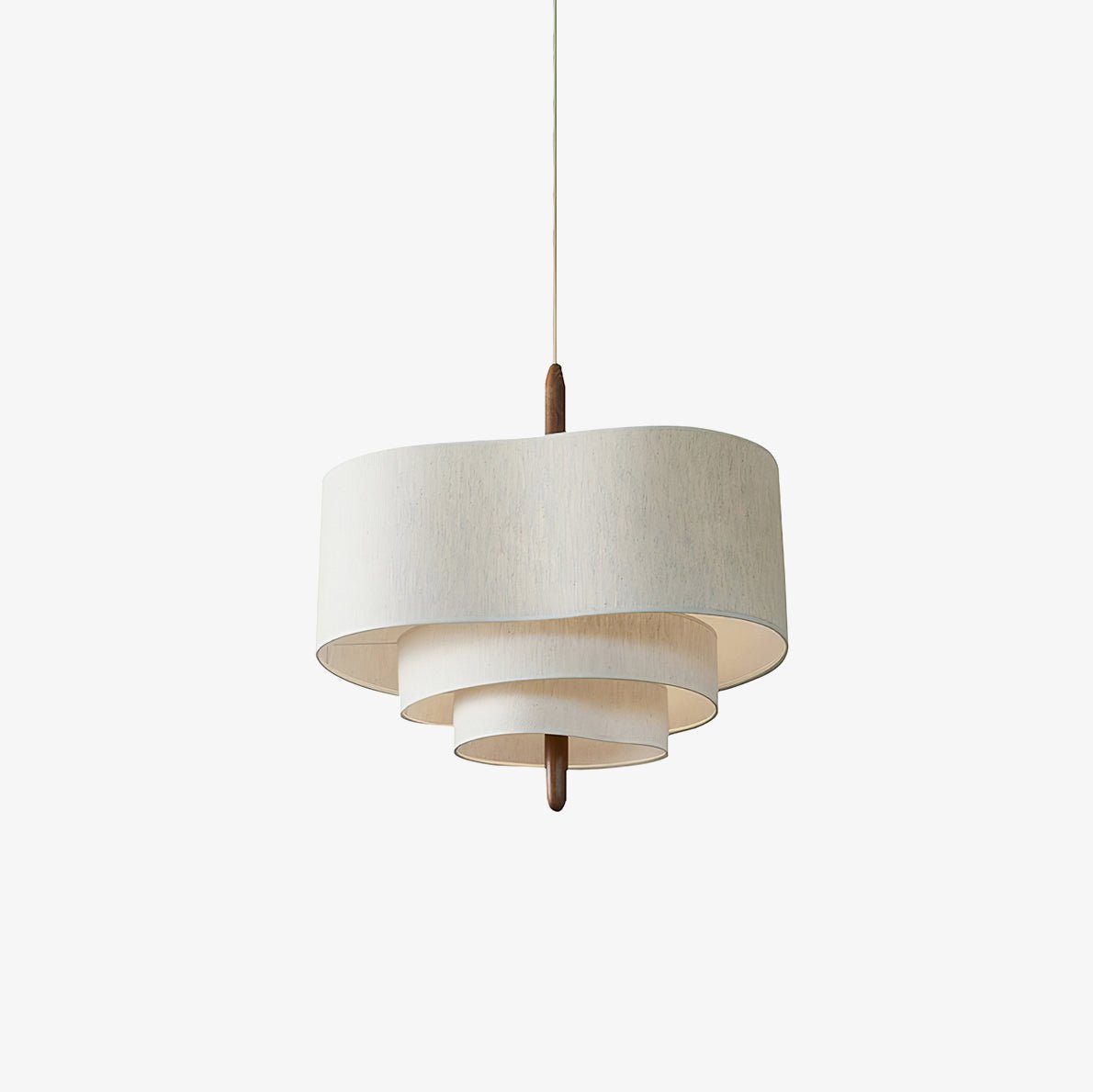 Salemu elegantie Wave Ladder Houten Stof hanglamp