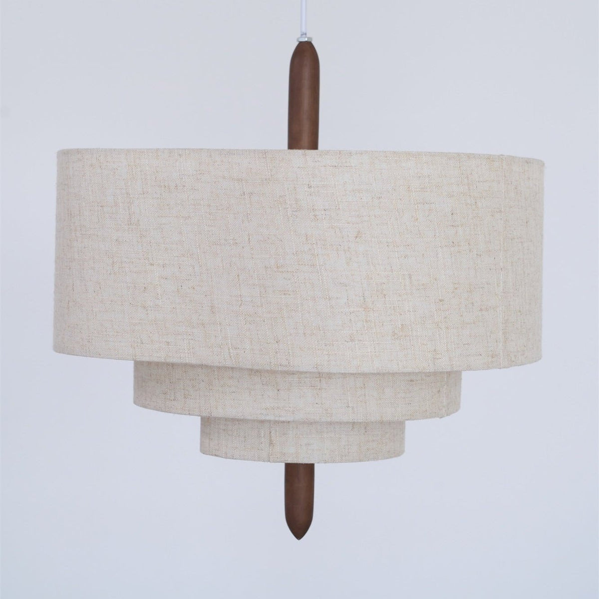 Salemu elegantie Wave Ladder Houten Stof hanglamp