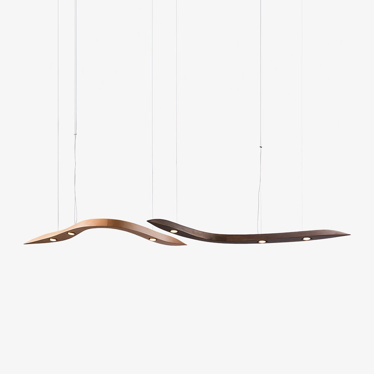 Queral Flow Minimalistische hanglamp van hout