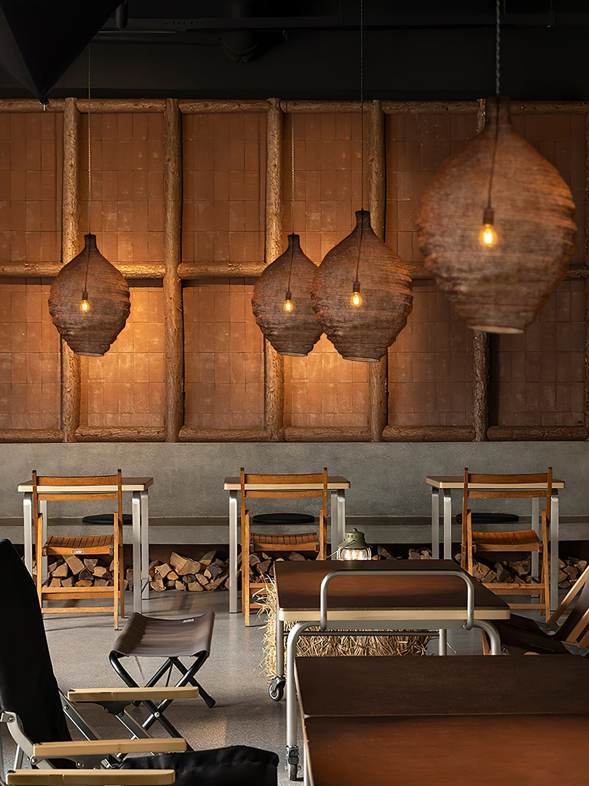 Vae industriële hanglamp van draad