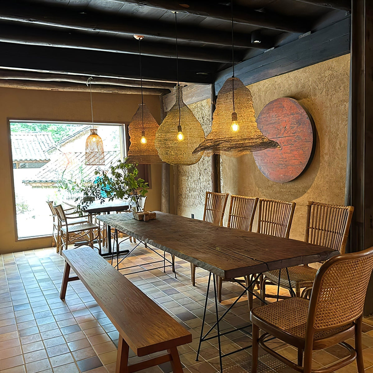 Vae industriële hanglamp van draad