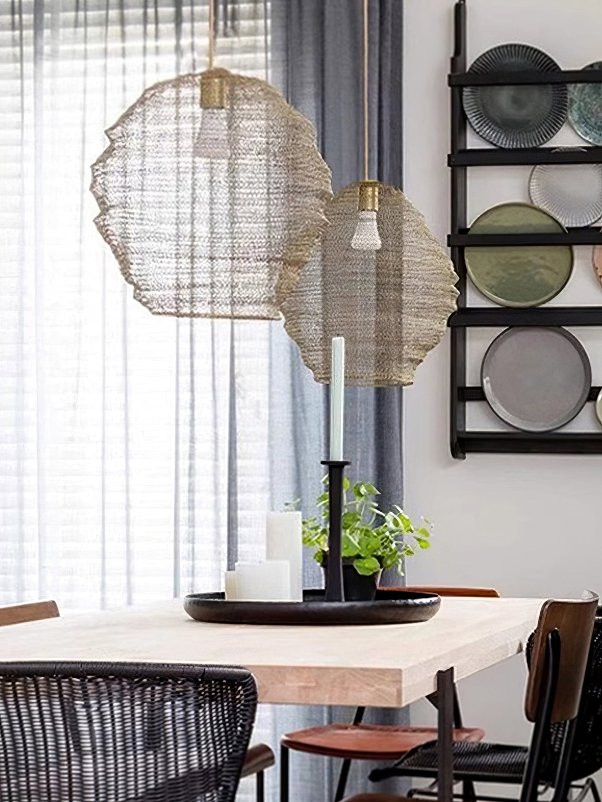 Vae industriële hanglamp van draad