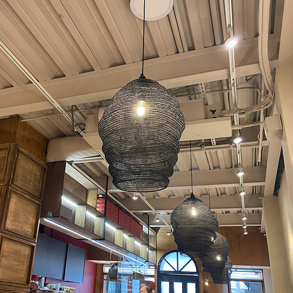 Vae industriële hanglamp van draad