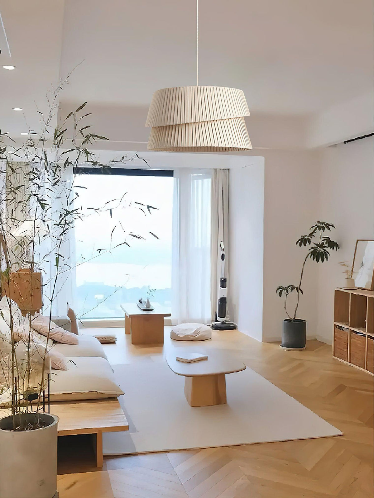 Tocan Stof Scandinavische hanglamp Beige