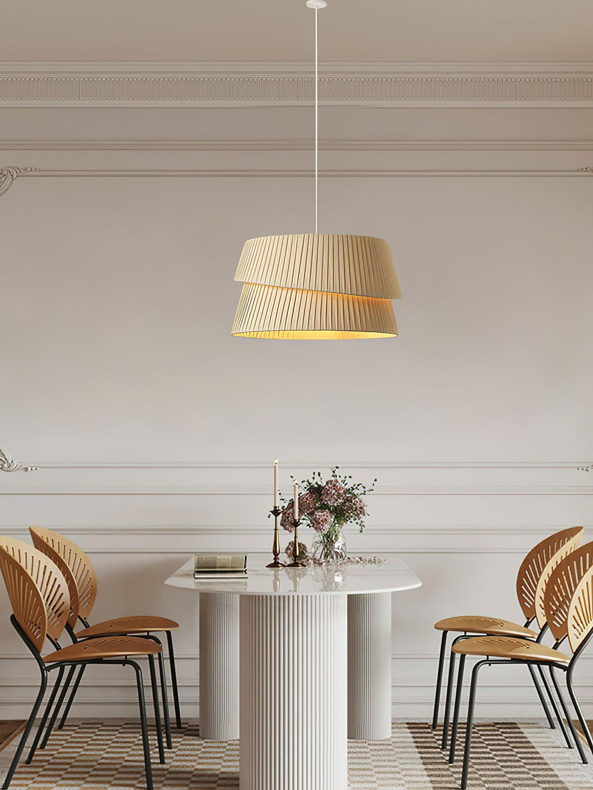 Tocan Stof Scandinavische hanglamp Beige