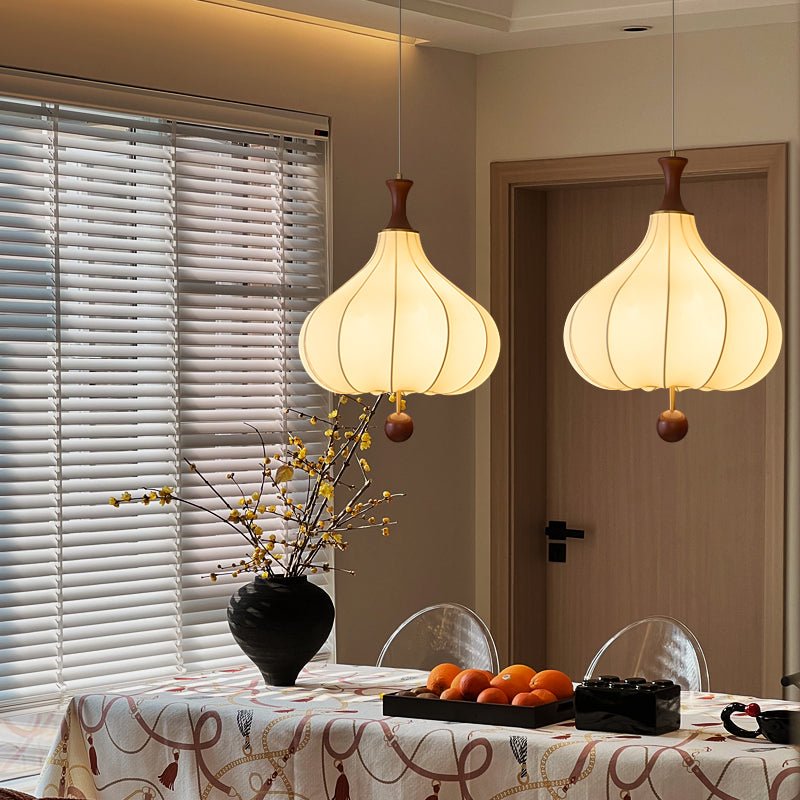 Mymira Traditionele elegantie hanglamp van walnoothout