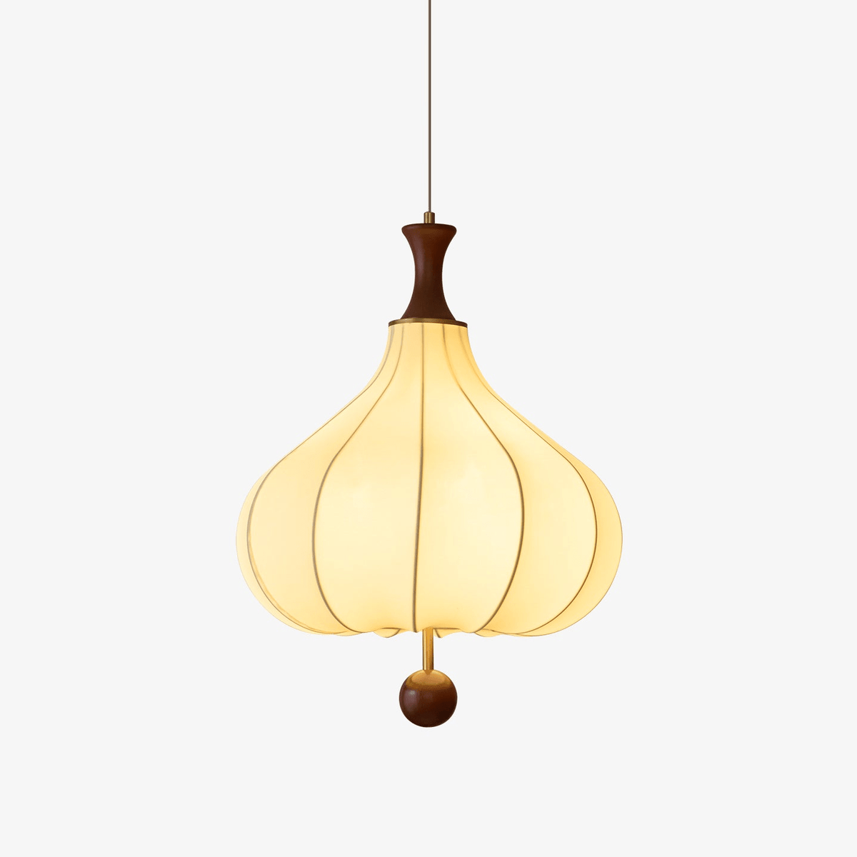 Mymira Traditionele elegantie hanglamp van walnoothout