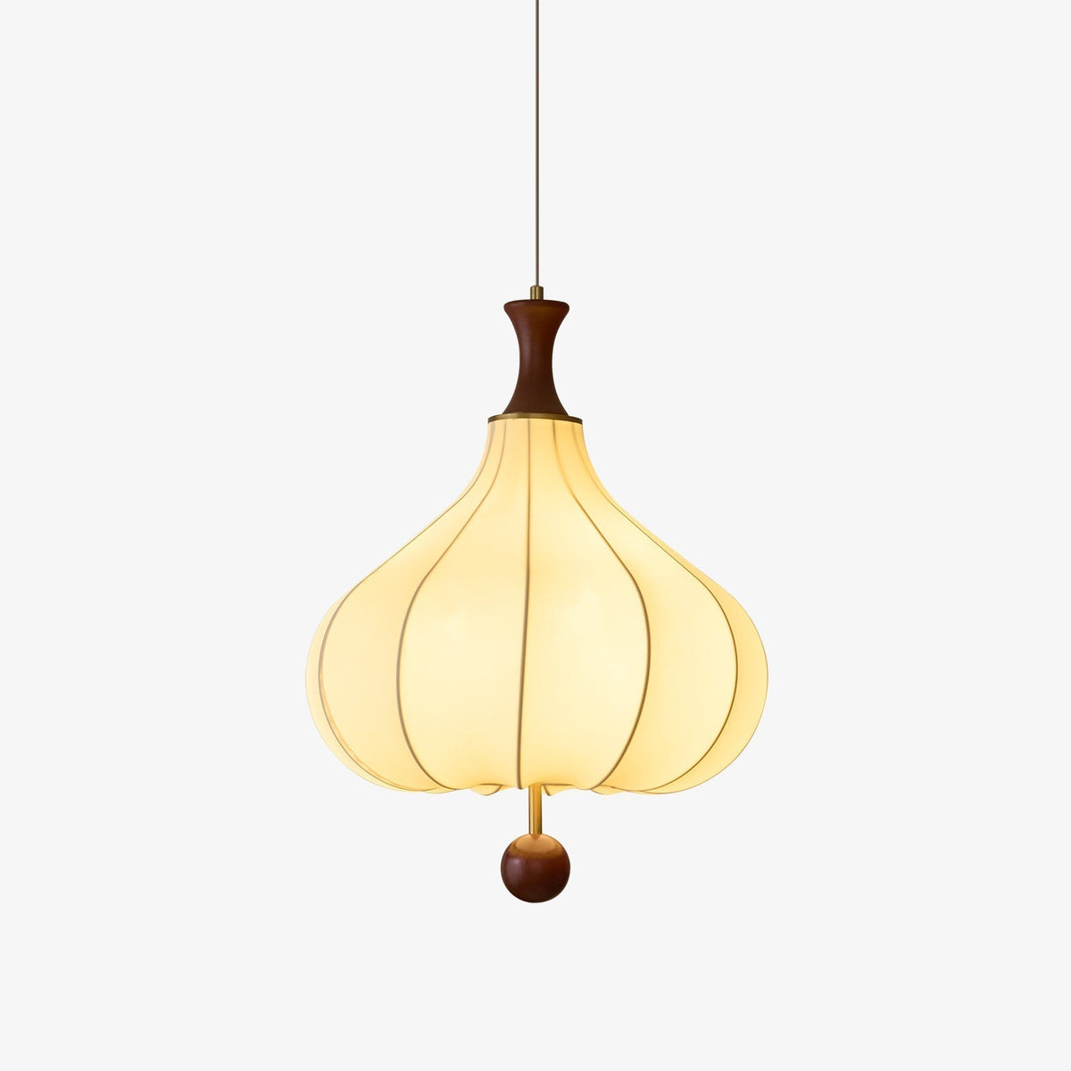 Mymira Traditionele elegantie hanglamp van walnoothout