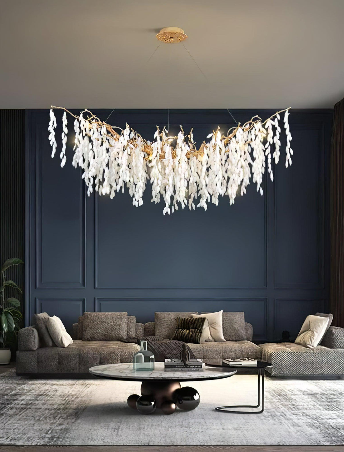 Florealis kroonluchter met cascaderend kristal