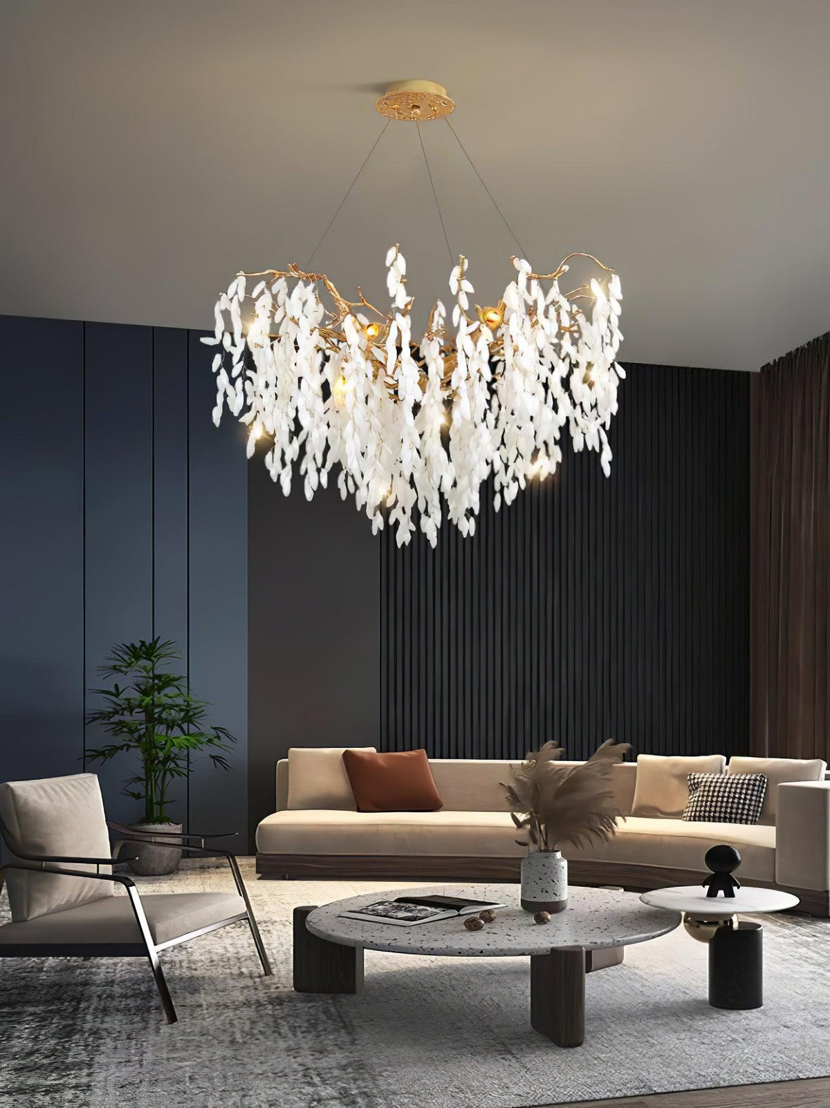 Florealis kroonluchter met cascaderend kristal
