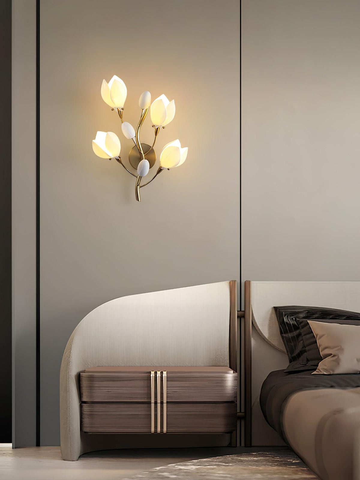 Dirixa Magnolia elegantie wandlamp van keramiek