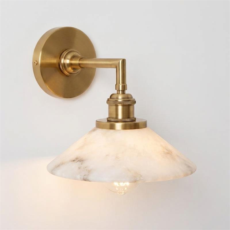 Nivenina wandlamp met albasten kap in