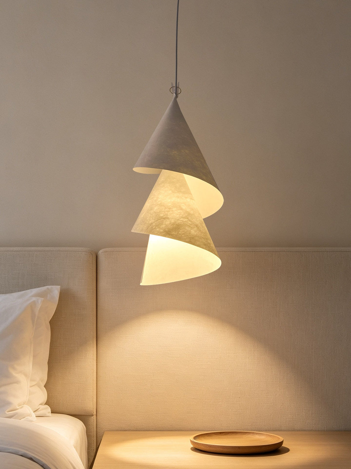 Southvale4 papieren kegel hanglamp