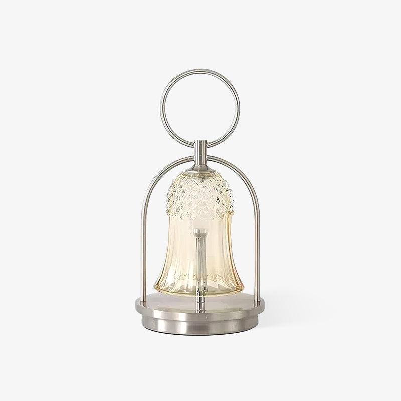Bell vintage tafellamp met glazen kap