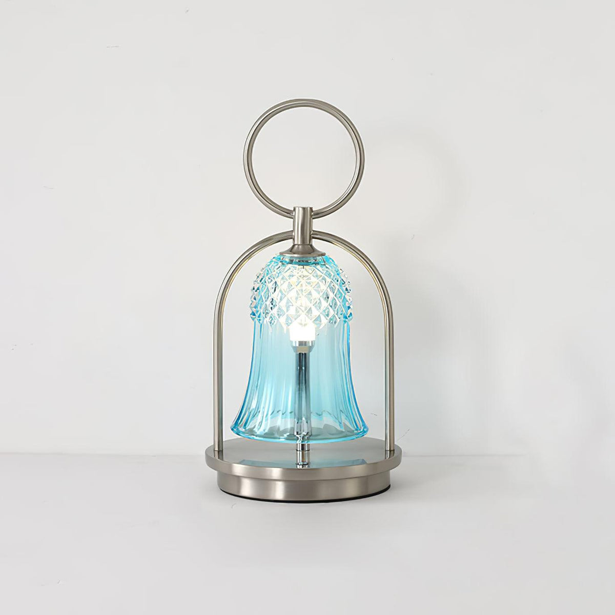 Bell vintage tafellamp met glazen kap