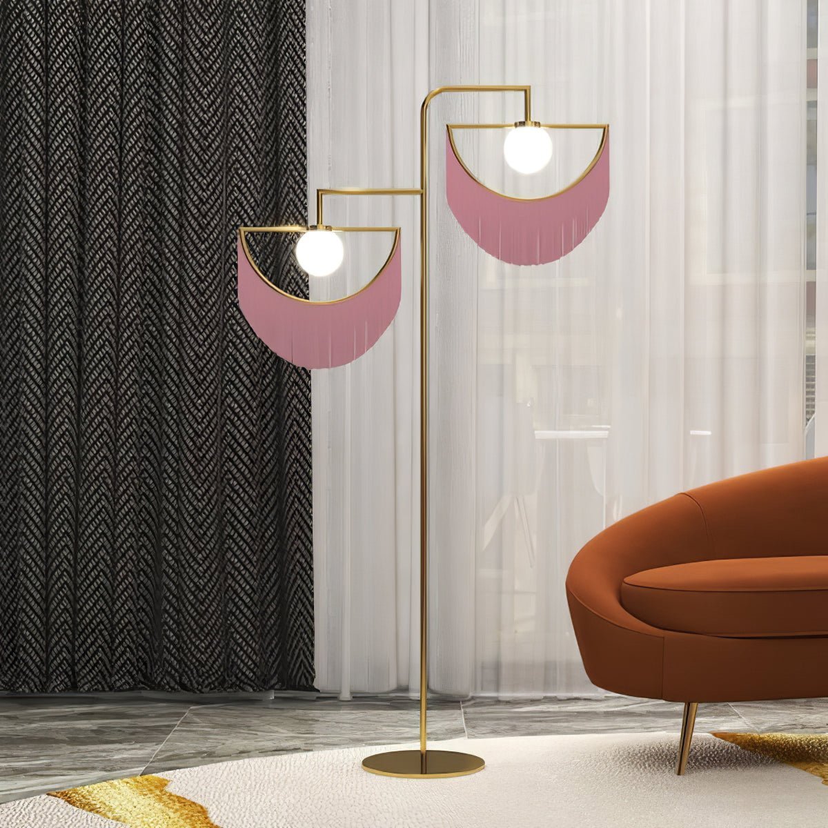 Dexe moderne vloerlamp in roze
