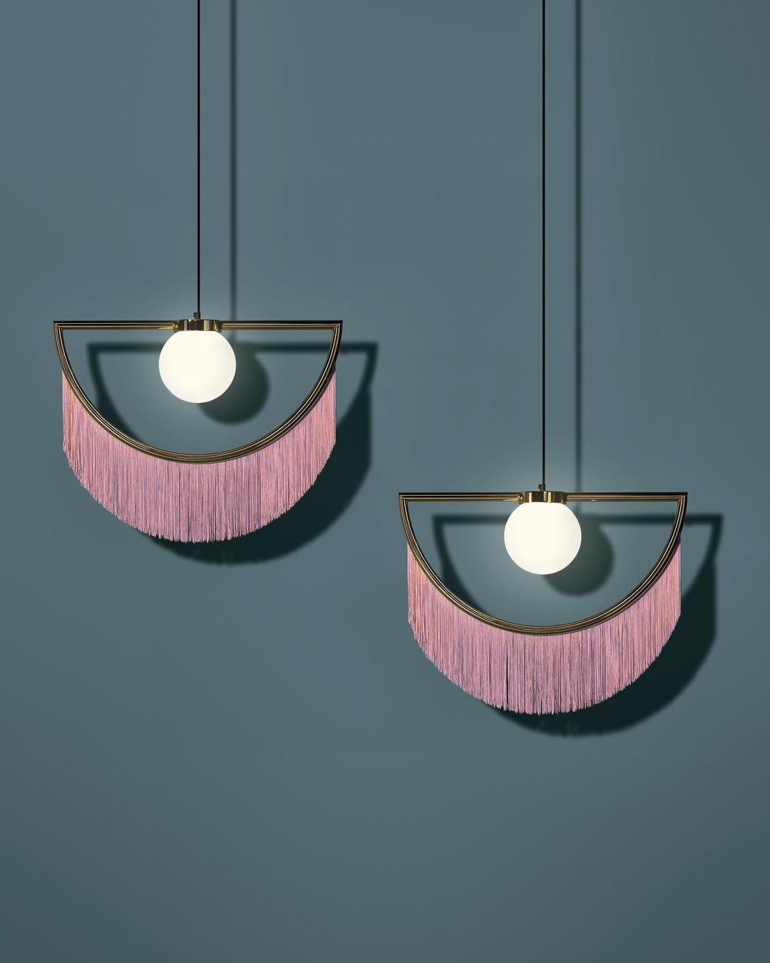 Sirove hanglamp met stoffen franjes bol retro bohemian