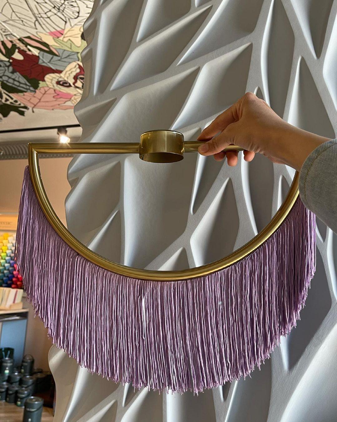 Sirove hanglamp met stoffen franjes bol retro bohemian