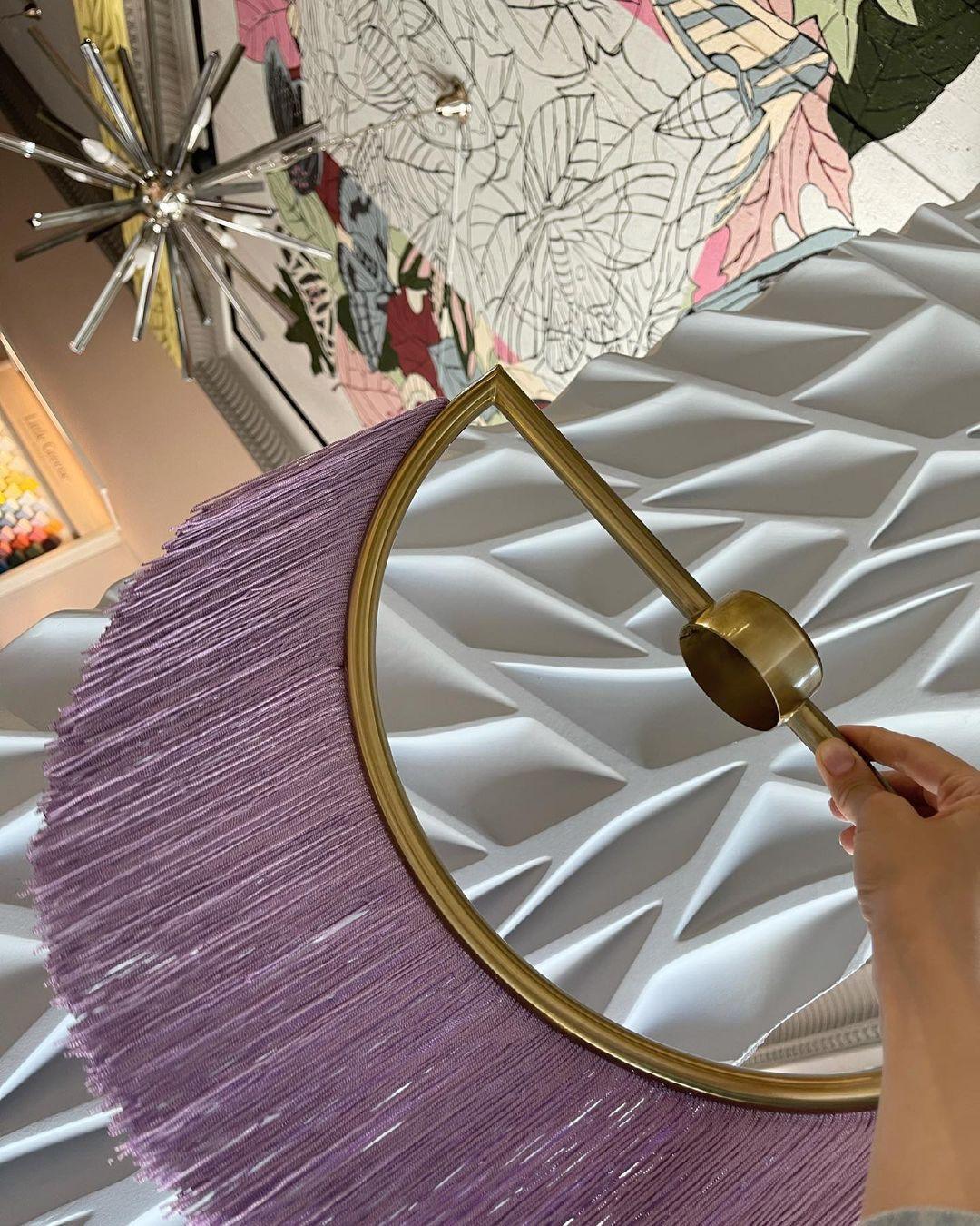 Sirove hanglamp met stoffen franjes bol retro bohemian