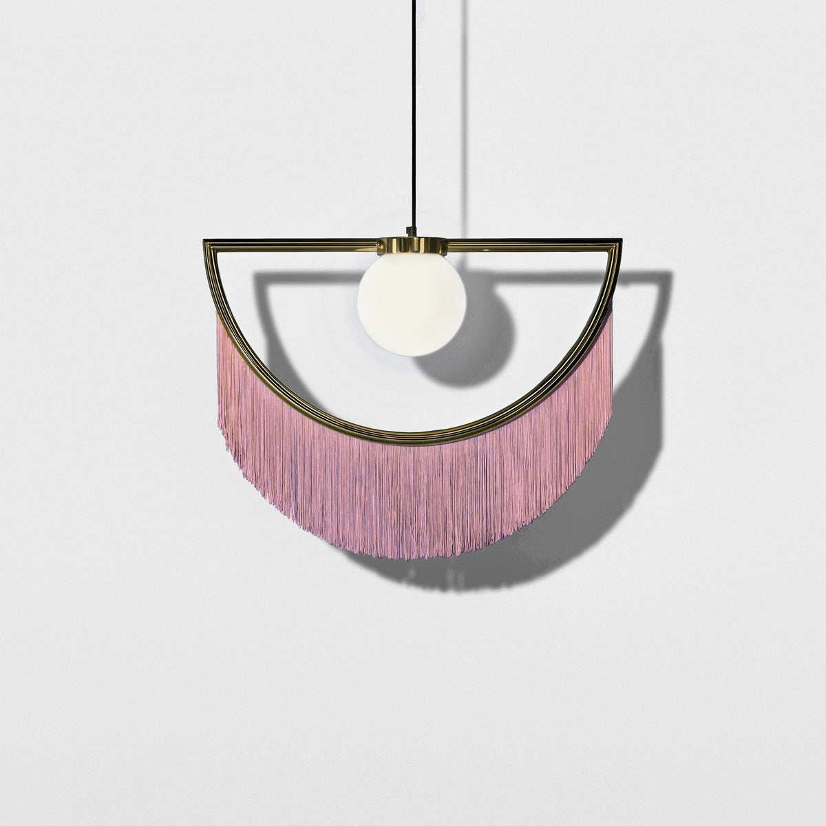 Sirove hanglamp met stoffen franjes bol retro bohemian