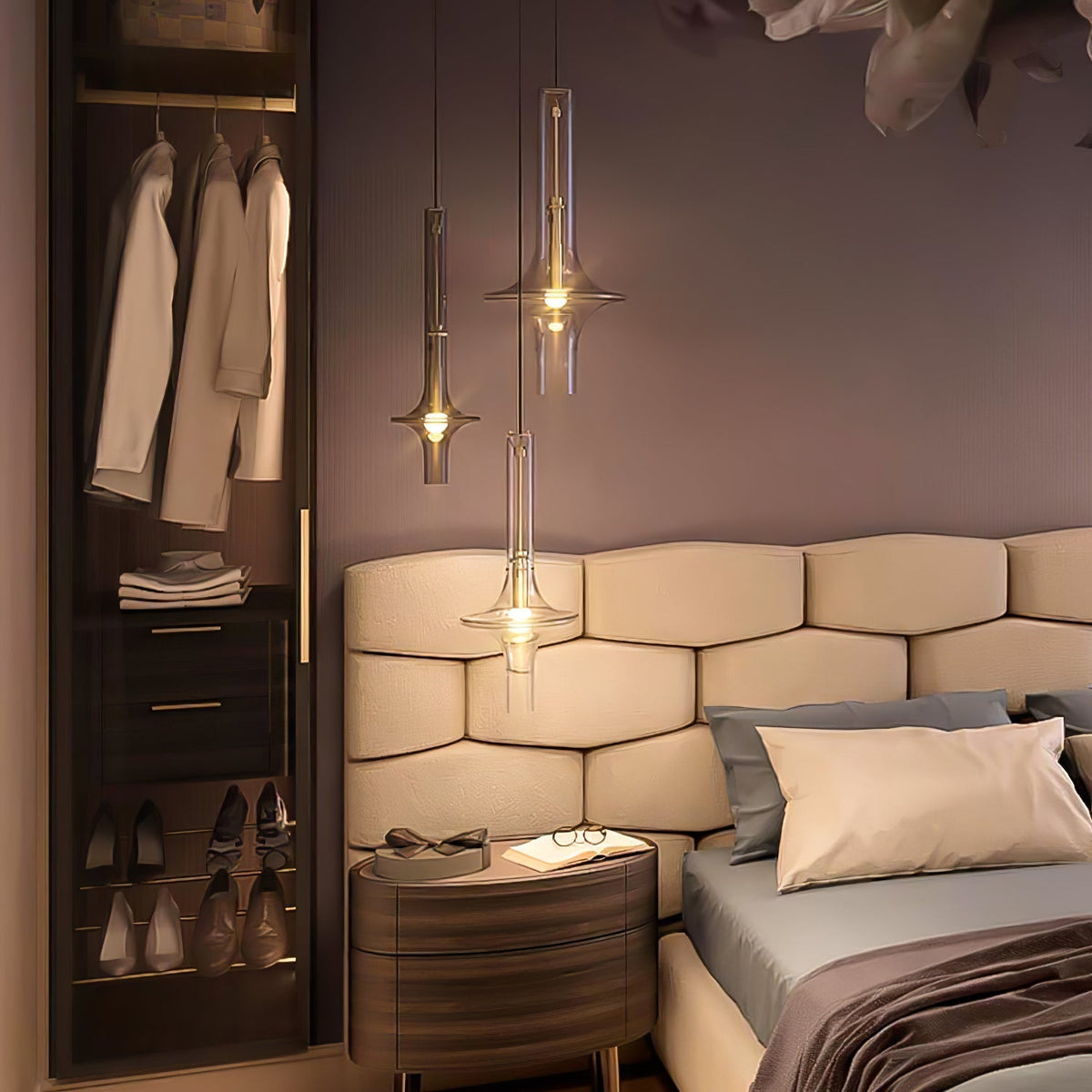 Sarenol glas industriële glamoureus hanglamp