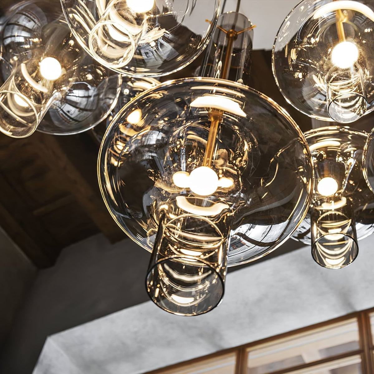 Sarenol glas industriële glamoureus hanglamp
