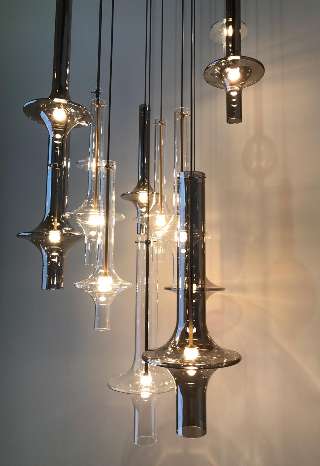 Sarenol glas industriële glamoureus hanglamp