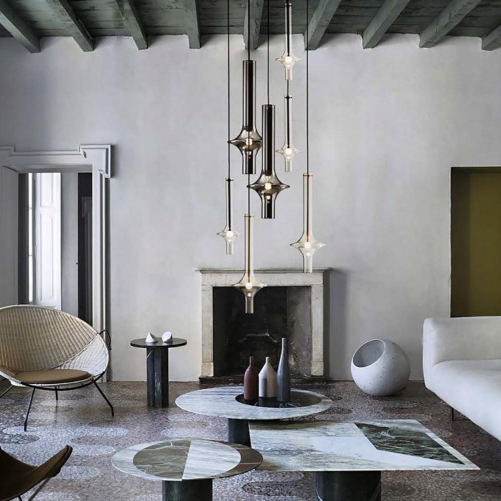Sarenol glas industriële glamoureus hanglamp