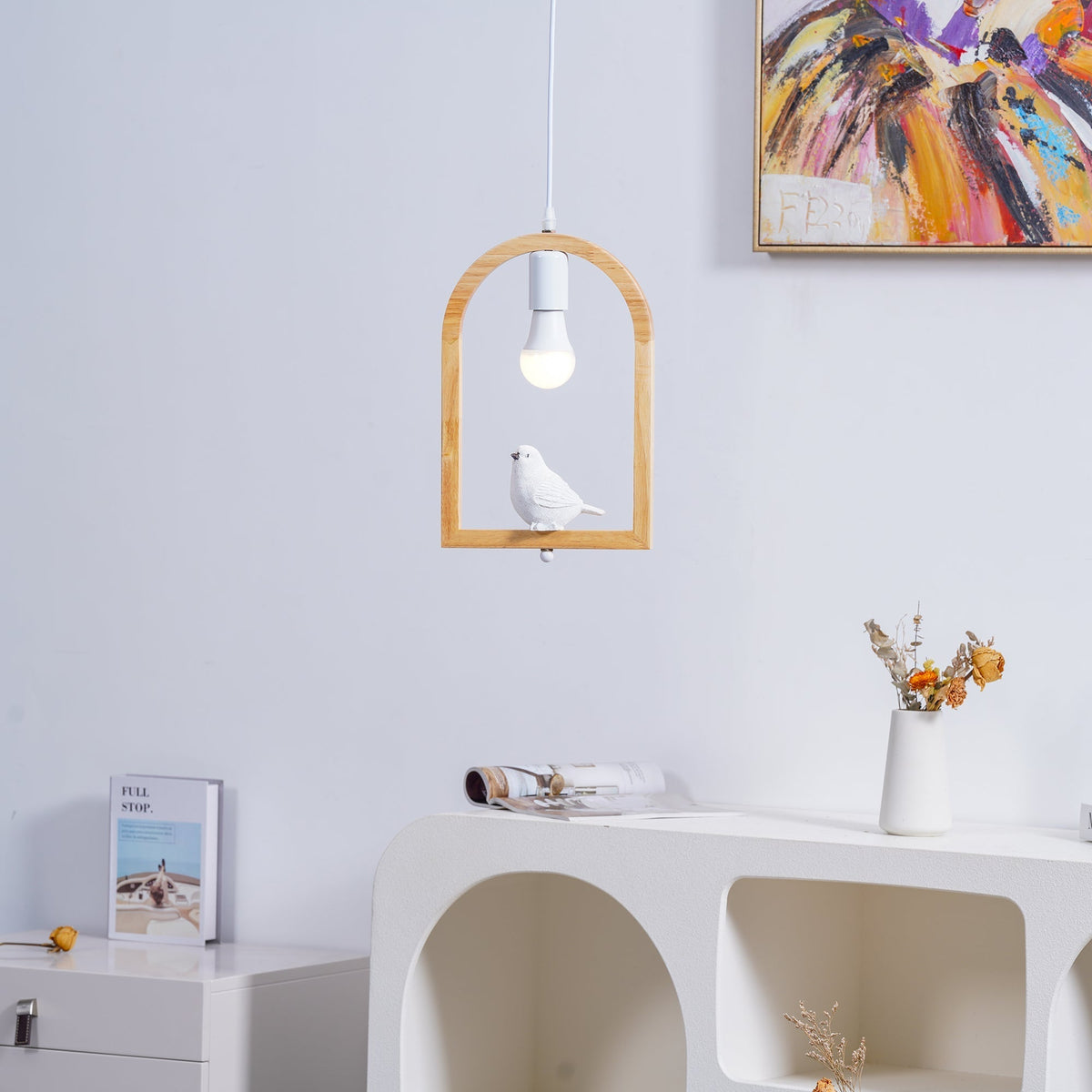 Ceda hanglamp van eiken hout en hars
