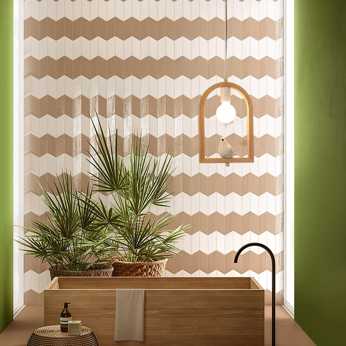 Ceda hanglamp van eiken hout en hars