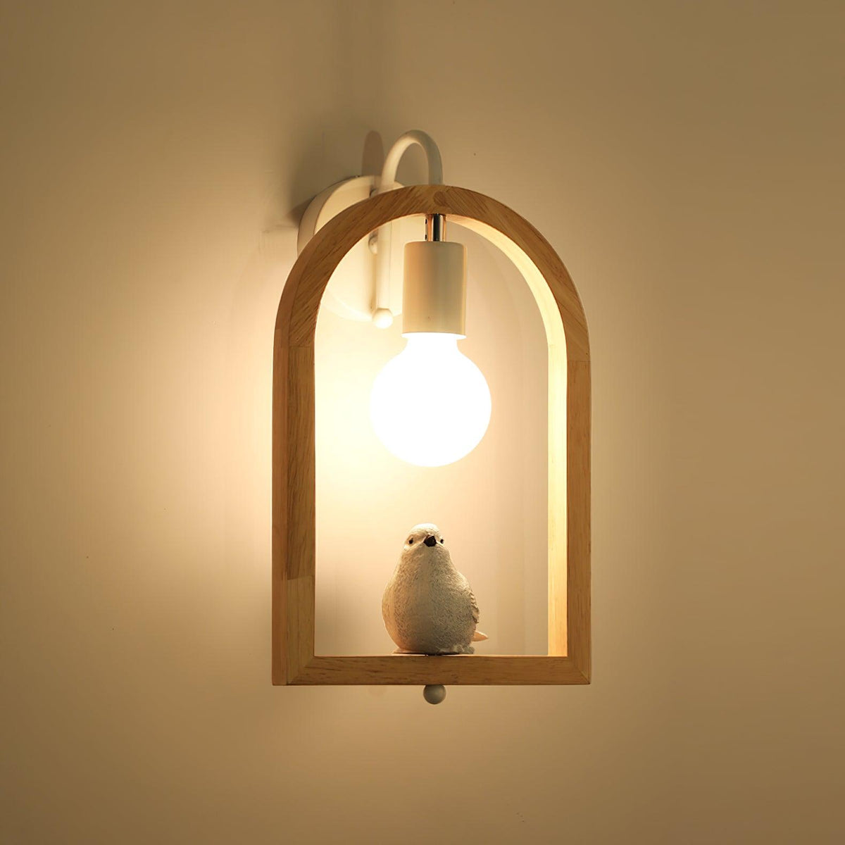 Cari Noords Kunst Vogel hars wandlamp