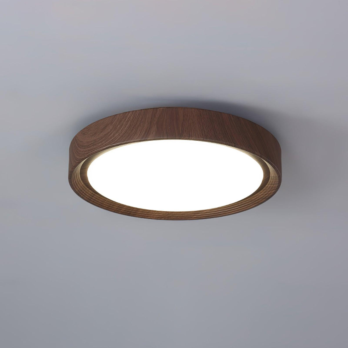 Elda Houten Houtnerf Ronde plafondlamp