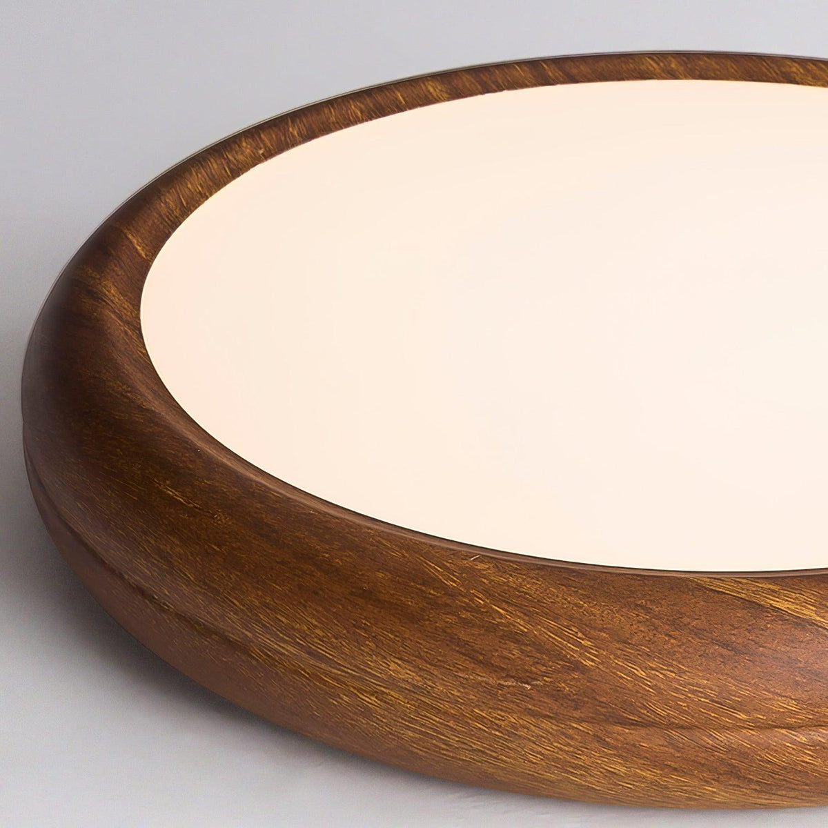 Niralel plafondlamp rond houtnerf acrylaat