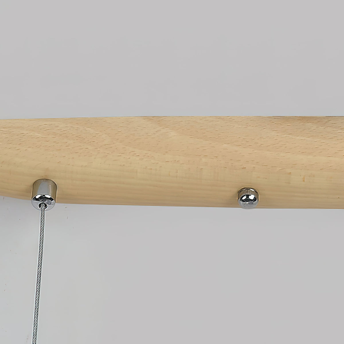 Zing lineaire hanglamp in walnootkleur met warm licht