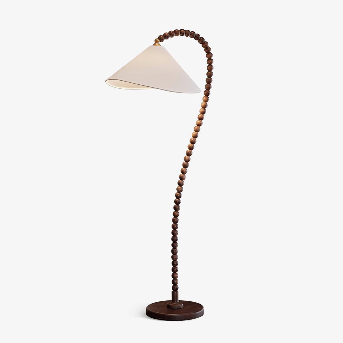 Nadia Moderne vloerlamp van walnoothout