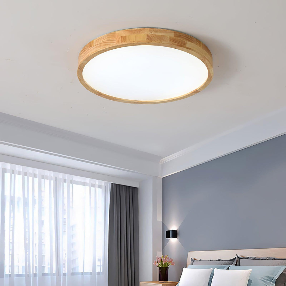 Aldalaya Plafondlamp Houten Geometrisch LED