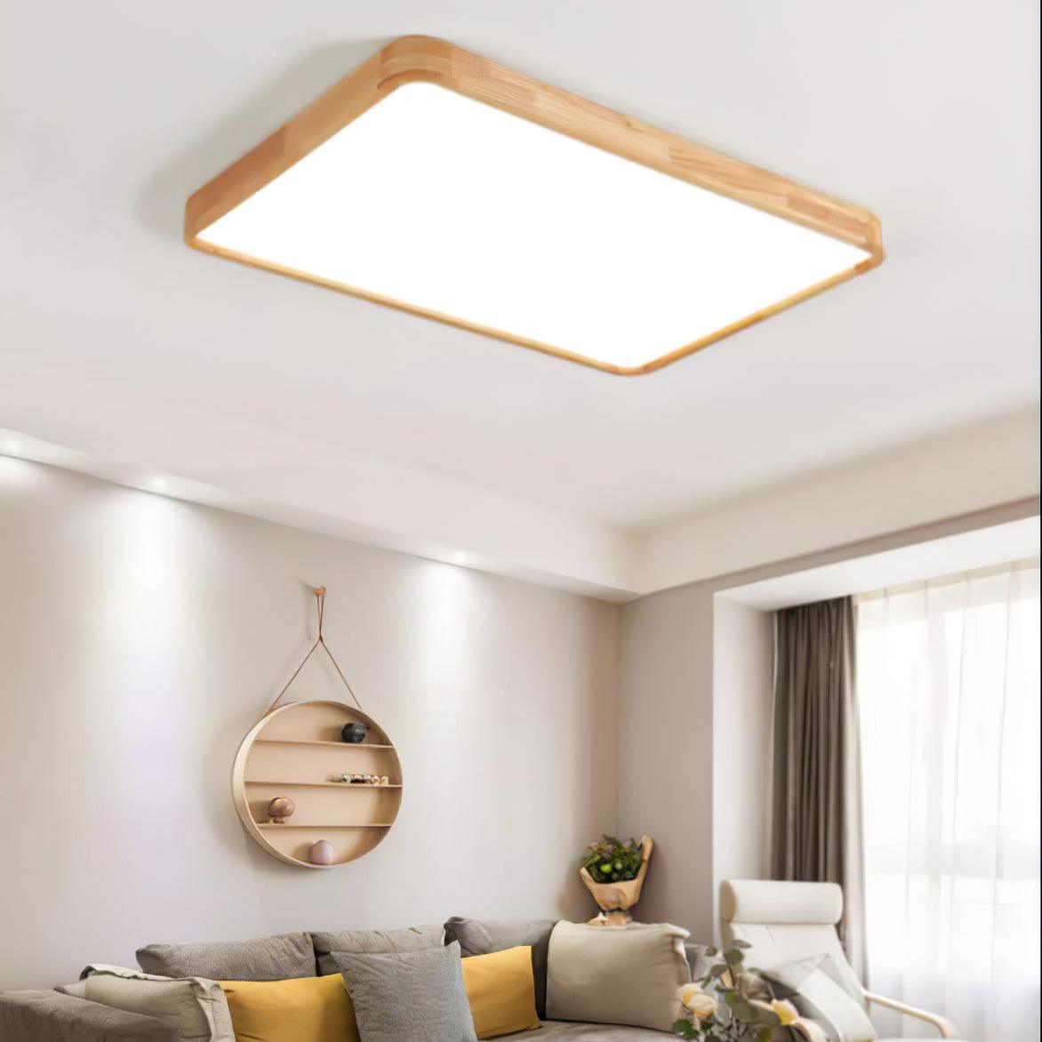 Aldalaya Plafondlamp Houten Geometrisch LED
